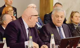  ?? FOTO ANSA ?? I ministri Guido Crosetto e Antonio Tajani