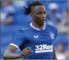  ??  ?? Rangers forward Joe Aribo scored against Motherwell