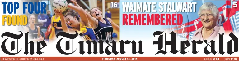  ??  ?? www.timaruhera­ld.co.nz
Thursday, August 14, 2014