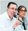  ??  ?? POLÍTICOS. Luis Zelaya y Maribel Espinoza, del CCEPL.