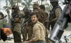  ?? JONATHAN OLLEY/LUCASFILM LTD. VIA AP ?? Diego Luna as Cassian Andor in a scene from, “Rogue One: A Star Wars Story.”