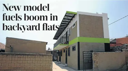  ?? Picture: Thapelo Morebudi ?? Backyard apartments funded by the Indlu Housing Project in Kaalfontei­n, Midrand, where homeowners squeeze a living from every bit of land.