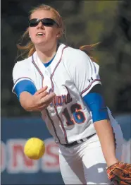  ?? DAY FILE PHOTO ?? Hayley (Feindel) Greaver, a 2012 Coast Guard Academy graduate and one of the most dominating pitchers in NCAA Division III history, will be inducted along with six others into the CGA Athletic Hall of Fame on Oct. 19.