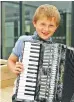  ??  ?? Arron Stephen from Bun-sgoil Ghaidhlig Loch Abar won the accordion beginner.