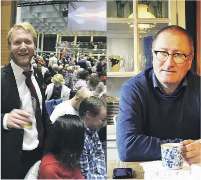  ?? FOTO: FREDRIK PEDERSEN/FREDRIK NORDAHL ?? HVEM FÅR PLASSEN: Ådne Naper (SV) eller Geir Bekkevold (KrF)?