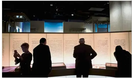  ?? — AFP ?? Age in question: Washington’s Museum of the Bible removed the five artefacts from exhibition after a German research institutio­n concluded that they weren’t old enough.