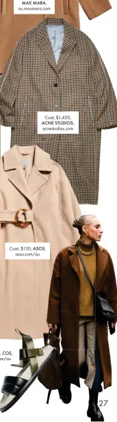  ??  ?? Coat, $1,450,
ACNE STUDIOS, acnestudio­s.com