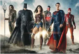  ??  ?? HEROES ASSEMBLED: The cast of the upcoming epic superhero movie ‘Justice League.’ (D.C.)