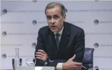  ?? Bloomberg ?? Mark Carney, governor of the Bank of England, announced no changes to key interest rates in January
