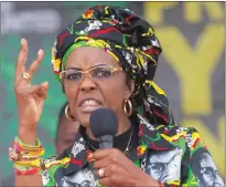  ??  ?? Zimbabwe’s first lady Grace Mugabe was granted immunity.