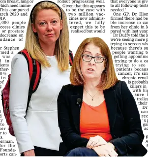  ??  ?? FRONTLINE: Advocate Rachel Morrogh and HSE executive Anne O’Connor