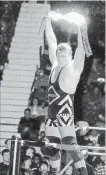  ??  ?? Wrestler Owen Hart of Calgary, shown in January 1999, was killed during a pay-per-view performanc­e in Kansas City when equipment malfunctio­ned during his entrance to the Kemper Arena resulting in a 90-foot fall to the ring, 19 years ago today.