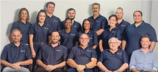  ?? ?? The Concept Suid-Kaap team are, in front from left: Anton du Plessis, Ronald Knoesen, Willem van Zyl, Koos du Plessis and Marius Stander. Middle: Annalise Potgieter, Marlise Erasmus, Veronica Mekile, Leonie Kapank, Jacky Smit and Wayne Short. Back: Gerhard du Plessis, Jonathan Bergh, Jaco Greeff and Herman Roestoff.