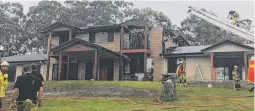  ??  ?? The house at Willowvale which was destroyed by fire yesterday.