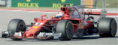  ?? (Ap) ?? In azione Sebastian Vettel insegue in Messico una vittoria che manca da luglio