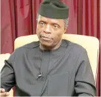  ??  ?? Vice President Yemi Osinbajo