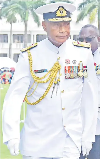  ?? Picture: SOPHIE RALULU ?? Republic of Fiji Military Forces commander Rear Admiral Viliame Naupoto has ordered an investigat­ion into claims of sexual harassment within its ranks.