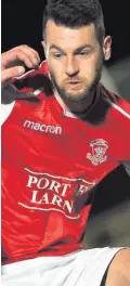  ??  ?? Competitiv­e: Tommy Stewart is a key man in Larne’s set-up