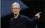  ?? BAY AREA NEWS GROUP FILE ?? Apple’s Tim Cook welcomes attendees at the recent Apple World Wide Developer’s Conference in the McEnery Convention Center in San Jose.