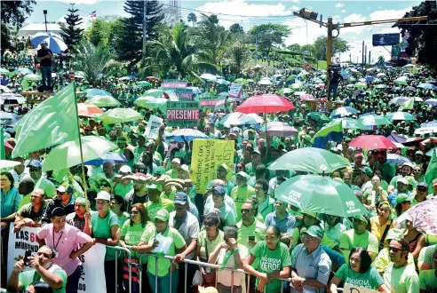  ?? K. MOTA ?? El Movimiento Verde es alimentado por sectores de la sociedad civil y partidos políticos de oposición en contra del PLD.