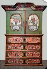  ??  ?? ANTIQUE ORNAMENTED DESIGN: 1. Painted wardrobe, Denmark Zealand;
1