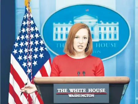  ?? CAROLYN KASTER/AP ?? Press secretary Jen Psaki said“we welcome tough questions and good faith scrutiny”from reporters.