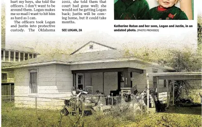  ?? [PHOTO BY GREG SINGLETON, THE OKLAHOMAN] ?? The house in Woodward, Oklahoma where Logan Tucker was last seen in 2002. Photo taken in 2018.