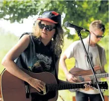  ?? CLIFFORD SKARSTEDT/EXAMINER FILES ?? Musicians Charlotte Cornfield perform at the Publican House Pavilion during the annual Peterborou­gh Folk Festiva on August 20, 2016 at Nicholls Oval in Peterborou­gh. This year's event returns this weekend.