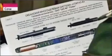  ??  ?? Doomsday weapon: Footage shows details of the missile system designed to devastate coastlines