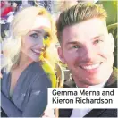  ??  ?? Gemma Merna and Kieron Richardson