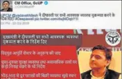  ??  ?? Screenshot of the tweet that Akhilesh Yadav’s govt had posted on Diwali preparatio­ns. HT PHOTO