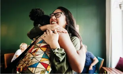  ?? Photograph: Tom Werner/Getty Images (posed by models) ?? Can you ever change your hugging technique and timings?