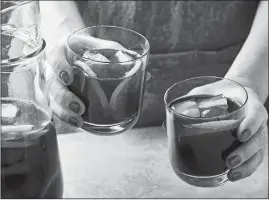  ?? CHEYENNE COHEN/KATIE WORKMAN VIA AP ?? A chilled Red Hibiscus Mocktail in New York.