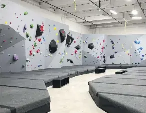  ??  ?? BLOCS, Alberta’s biggest bouldering gym, touts the future Olympic sport as “accessible to all abilities and ages.”