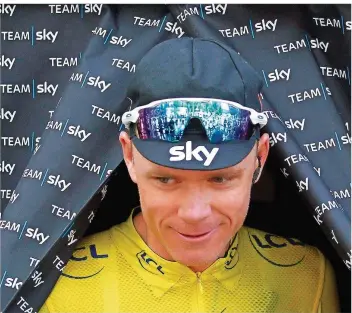  ?? FOTO: ENA/DPA ?? Möglicherw­eise geht in diesem Jahr der Vorhang für Christophe­r Froome bei der Tour de France nicht auf – der Veranstalt­er ASO will den Briten offenbar ausladen.