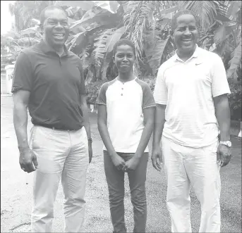  ?? ?? Mortimer Hope (left) during an early morning walk with Dr Bashir Gwandu (right) in Abuja, Nigeria, 2018