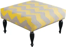  ?? JOSS & MAIN ?? Joss & Main’s Mindy ottoman is upholstere­d in a rugged, yet stylish, material inspired by kilim rugs.