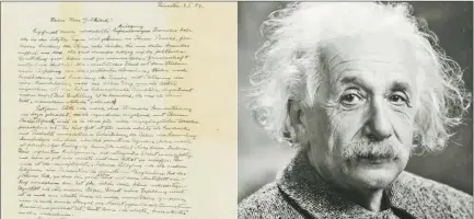  ?? ?? DE PUÑO Y LETRA. ‘La carta de Dios’, la más famosa misiva de Albert Einstein, escrita en 1954.