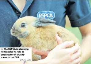  ?? Grahame Larter ?? The RSPCA is planning to transfer its role as prosecutor in cruelty cases to the CPS