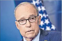  ??  ?? Funcionari­o. Larry Kudlow realiza las gestiones en el Senado.