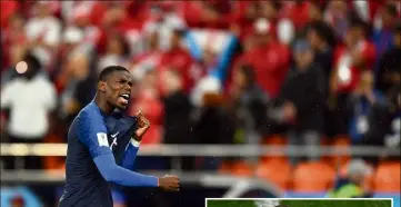  ?? (Photos DPA/MAXPPP/AFP) ?? Pogba en vue contre le Pérou, pas le cas de Griezmann, remplacé par Fékir.