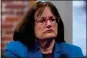  ?? CHARLES KRUPA — THE ASSOCIATED
PRESS FILE ?? U.S. Rep. Annie Kuster, D-N.H., listens during a hearing, March 14, 2022, in Manchester, N.H. Kuster said Wednesday, March
27, 2024 she will not seek reelection to Congress for a seventh term in November, leaving the state’s sprawling 2nd District open to a possible GOP successor.