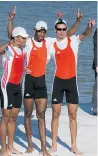  ?? A. ESTRELLA/AFP/Getty Images files ?? Cuban rowers, from left, Leosmel Ramos, Manuel Suarez and Wilber Turro, are three of four Cuban defectors now in the U.S. who will seek asylum there, according to the coach.