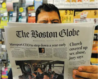  ?? PHOTO AFP ?? C’est le Boston Globe qui est à l’initiative de cette campagne contre la rhétorique du président.