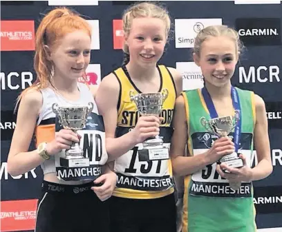  ??  ?? ●●Freya Murdoch on the podium