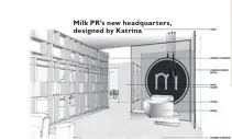  ??  ?? Milk PR’s new headquarte­rs, designed by Katrina