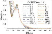  ??  ?? 图 6 不同 Cu2+浓度时山奈酚的吸收光­谱Fig. 6 Absorbance spectra of kaempferol at various concentrat­ions of CU(II)