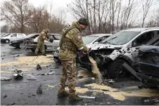  ?? Telegram / @vvgladkov — AFP photo by Handout / ?? Aftermath of fresh aerial attacks on Belgorod.