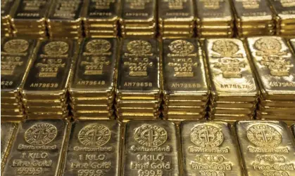  ?? Photograph: Denis Balibouse/Reuters ?? Gold tends to be seen by investors as a safe haven during turbulent economic and geopolitic­al times.