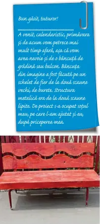  ??  ?? Deși pare complicat, modelul spătarului „în valuri” poate fi pus în practică destul de ușor, desigur, dacă te pricepi puțin.